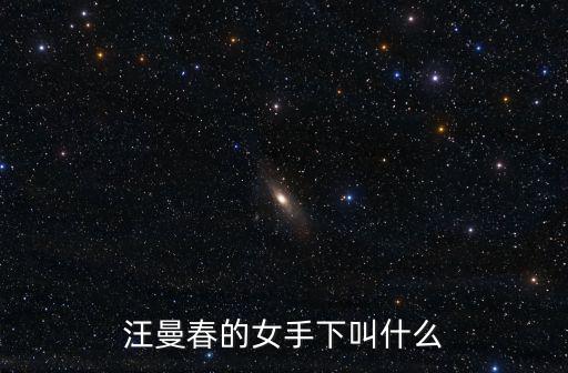 汪曼春的女手下叫什么