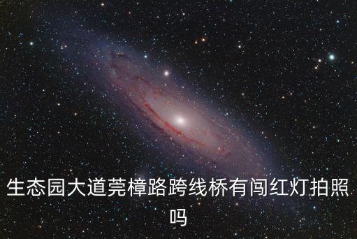 生態園大道莞樟路跨線橋有闖紅燈拍照嗎