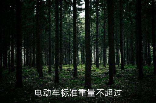 電動(dòng)車(chē)標(biāo)準(zhǔn)重量不超過(guò)