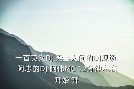 阿忠農(nóng)家樂，一首英文DJ 天上人間的DJ現(xiàn)場 阿忠的DJ 阿偉MC 12分鐘左右開始 開
