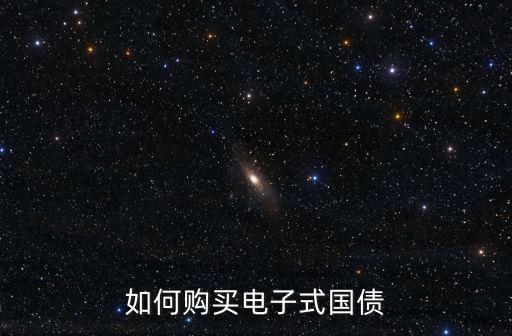 如何購(gòu)買電子式國(guó)債