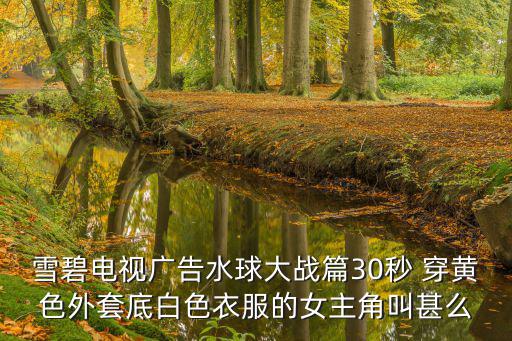 水球大戰(zhàn)，雪碧電視廣告水球大戰(zhàn)篇30秒 穿黃色外套底白色衣服的女主角叫甚么