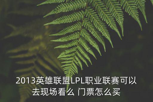 2013英雄聯(lián)盟LPL職業(yè)聯(lián)賽可以去現(xiàn)場看么 門票怎么買