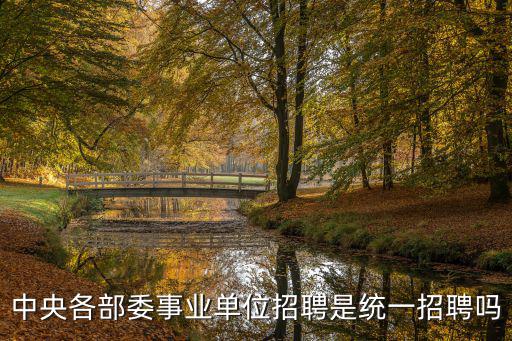 中央各部委事業單位招聘是統一招聘嗎
