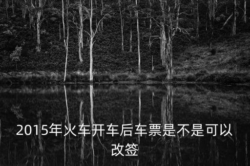 后車票，2015年火車開車后車票是不是可以改簽