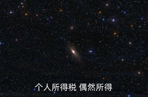 個(gè)人所得稅 偶然所得