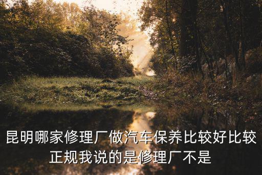 昆明哪家修理廠做汽車保養比較好比較正規我說的是修理廠不是