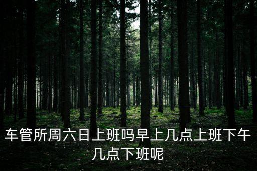 車管所周六日上班嗎早上幾點(diǎn)上班下午幾點(diǎn)下班呢