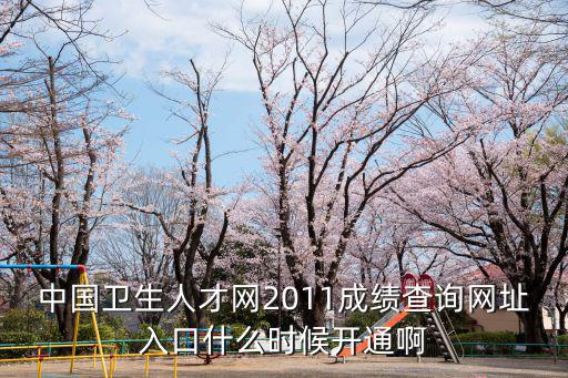 中國衛生人才網2011成績查詢網址入口什么時候開通啊
