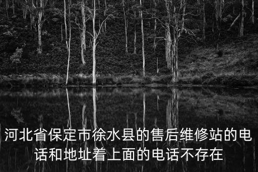 徐水政府網，河北省保定市徐水縣的售后維修站的電話和地址著上面的電話不存在