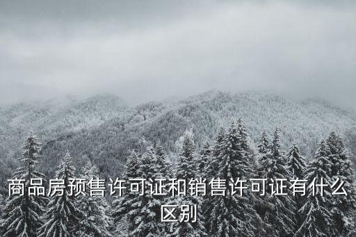 商品房銷售許可證，商品房銷售許可證