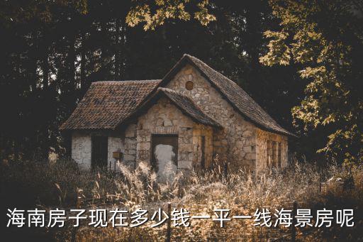 海南房價多少錢一平，海南房子現在多少錢一平一線海景房呢