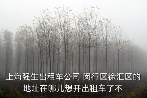 上海強生出租車公司 閔行區徐匯區的地址在哪兒想開出租車了不