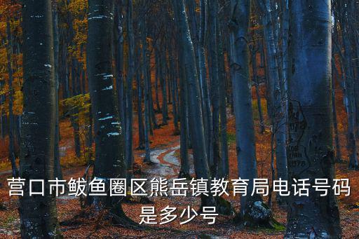 營口市鲅魚圈區(qū)熊岳鎮(zhèn)教育局電話號碼是多少號