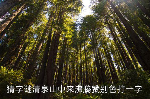 猜字謎清泉山中來沸騰贊別色打一字