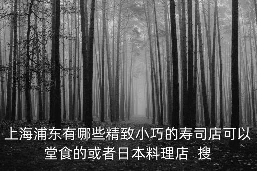上海浦東有哪些精致小巧的壽司店可以堂食的或者日本料理店  搜