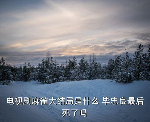 電視劇麻雀大結局是什么 畢忠良最后死了嗎