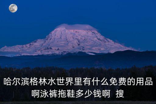 哈爾濱格林水世界里有什么免費(fèi)的用品啊泳褲拖鞋多少錢啊  搜
