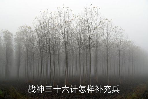 戰神三十六計怎樣補充兵