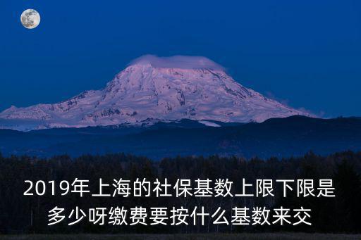 2019年上海的社保基數上限下限是多少呀繳費要按什么基數來交