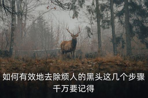 如何有效地去除煩人的黑頭這幾個步驟千萬要記得