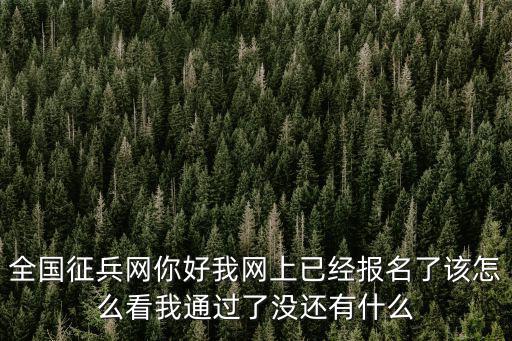 全國征兵網，全國征兵網報名后八月幾號得到通知