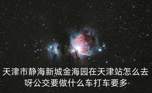 金海園，天津市靜海新城金海園在天津站怎么去呀公交要做什么車打車要多