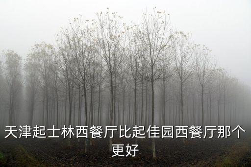 天津起士林西餐廳比起佳園西餐廳那個更好