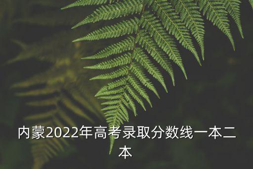 內蒙2022年高考錄取分數線一本二本