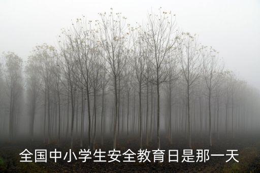 全國安全教育日，中小學安全教育日是什么時間