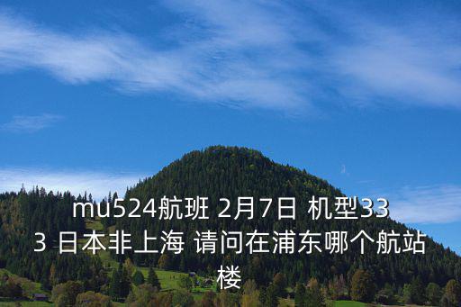 mu524，mu524航班 2月7日 機(jī)型333 日本非上海 請(qǐng)問在浦東哪個(gè)航站樓