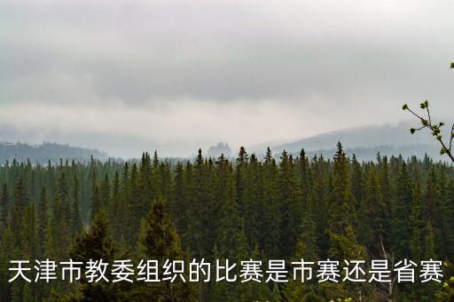 天津市教委組織的比賽是市賽還是省賽