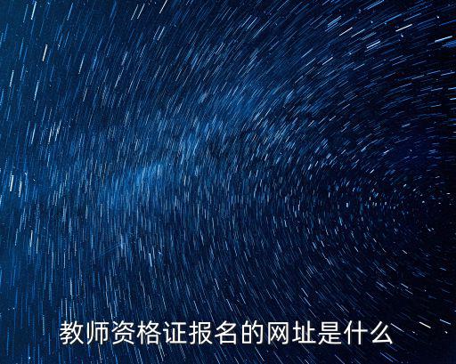 教師資格證報名的網址是什么