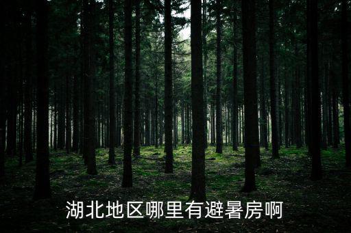 湖北地區哪里有避暑房啊