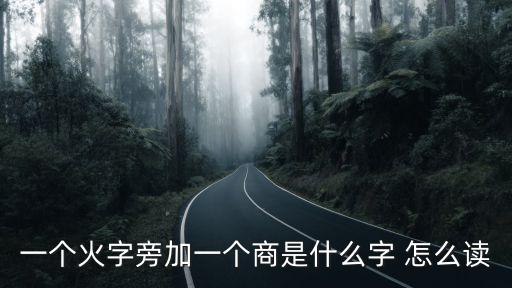 一個(gè)火一個(gè)商，一個(gè)火一個(gè)商讀什么