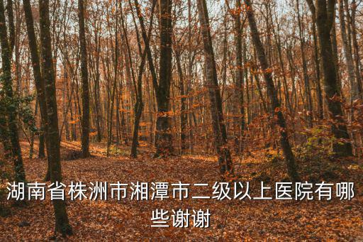 二級(jí)以上醫(yī)院包括哪些，湖南省株洲市湘潭市二級(jí)以上醫(yī)院有哪些謝謝