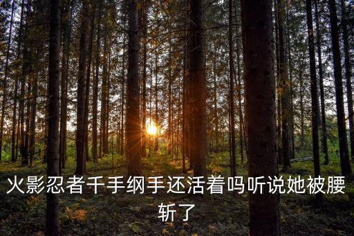 火影忍者千手綱手還活著嗎聽說她被腰斬了