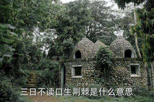 三日不讀口生荊棘是什么意思