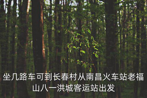 長春村，坐幾路車可到長春村從南昌火車站老福山八一洪城客運站出發