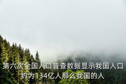 第六次全國人口普查數據顯示我國人口約為134億人那么我國的人