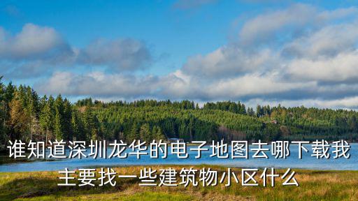 誰知道深圳龍華的電子地圖去哪下載我主要找一些建筑物小區什么