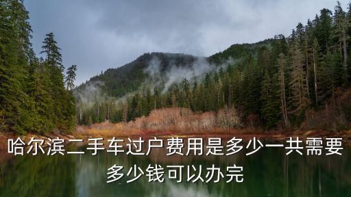 哈爾濱二手車過戶費用是多少一共需要多少錢可以辦完