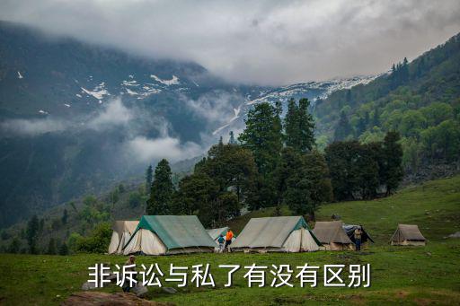 非訴訟與私了有沒有區別