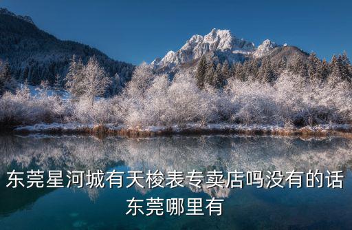 東莞星河城，東莞星河城有天梭表專賣店嗎沒有的話東莞哪里有