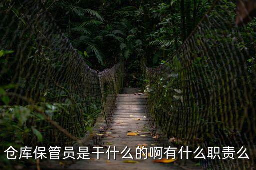 倉庫保管員是干什么的啊有什么職責么