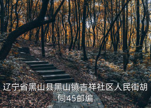 遼寧省黑山縣黑山鎮吉祥社區人民街胡同45郵編