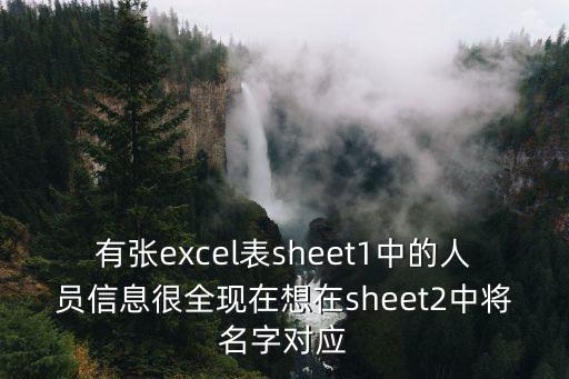 有張excel表sheet1中的人員信息很全現在想在sheet2中將名字對應