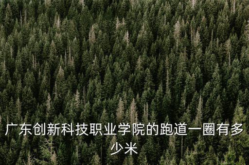 廣東創新科技職業學院的跑道一圈有多少米