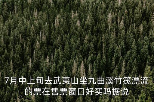 7月中上旬去武夷山坐九曲溪竹筏漂流的票在售票窗口好買嗎據說
