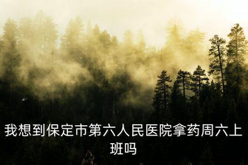 我想到保定市第六人民醫院拿藥周六上班嗎
